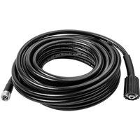 NESTLUNE 15m High Pressure Washer Hose Pipe Jet Wash Lance Thread in Black | Size: 10kg