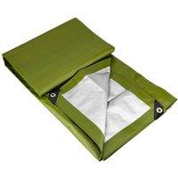 NESTLUNE Green 6ft*12ft Waterproof Heavy-Duty Tarpaulin with Eyelets | Size: 10kg
