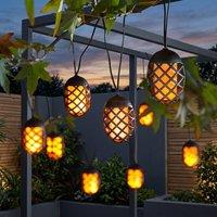 Garden Greatness Lunaria Flaming Solar Garden String Lights | Size: 1 Pack
