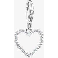 THOMAS SABO Women's As We Love Silver Cubic Zirconia Open Heart Dropper Charm 2203-051-14