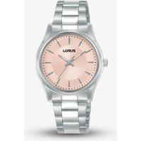 Lorus Women's Clear Cut Classic Soft Pink Bracelet Watch RG249XX9