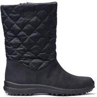 Hotter Women's Wide Fit 'Timber' Quilted Waterproof Boots in Black | Size: 4