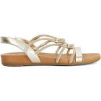 Dune London Women's 'Lyrically' Leather Sandals in Metallics | Size: 3