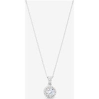 Simply Silver Women's 925 Sterling Silver Clara Halo Pendant - Gift Pouch