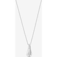 Simply Silver Women's 925 Sterling Silver Pave Nugget Pendant - Gift Pouch