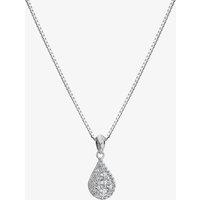 Hot Diamonds Women's Glimmer Sterling Silver White Topaz Pendant DP913 | Size: Adjustable