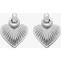 Hot Diamonds Women's Essence Sterling Silver Diamond Sunbeam Heart Stud Earrings DE820
