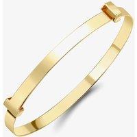 T.H.Baker Women's 9ct Gold Plain Expandable Baby Bangle 111225127481