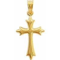 Raina Jewels Women's 22ct Yellow Gold Lightweight Matt Cross Pendant 33mm Length 16mm Width