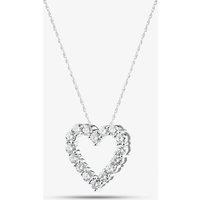 T.H.Baker Women's 9ct White Gold 1.00ct Lab Grown Diamond Necklace LGP41093-100 (WG) in Silver