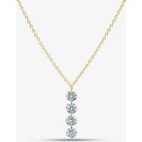 T.H.Baker Women's 9ct Yellow Gold 1.00ctPendant Necklace LGN47032-100 | Size: 45 cm