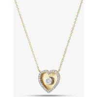 T.H.Baker Women's 9ct Yellow Gold 0.20ct Diamond Heart Shaped Pendant THN48572-20SF (YG)