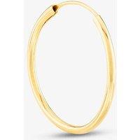 T.H.Baker Women's 9ct Yellow Gold 18mm Sleeper Single Hoop Earring 1.53.9819