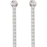 Cervin Blanc Women's 1ct Tennis Drop Earrings in Gold in Silver