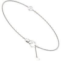 Cervin Blanc Women's 18ct White Gold 0.15ct Solitaire Diamond Bracelet in Silver