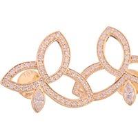 Cervin Blanc Women's 0.56ct Lotus Diamond Stud Earrings in 18ct Yellow Gold - Chic