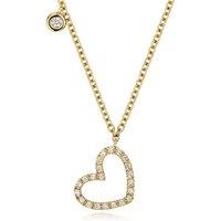 Cervin Blanc Women's 18ct Yellow Gold Heart Diamond Necklace 0.25ct