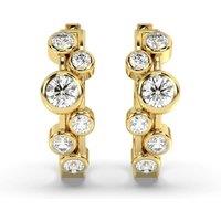 Cervin Blanc Women's 0.50ct Diamond Bubble Hoop Earrings in Yellow Gold