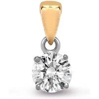 Cervin Blanc Women's 18ct Yellow Gold 0.15ct 4-Claw Diamond Solitaire Pendant