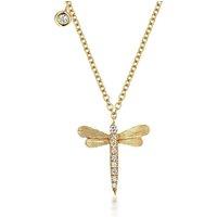 Cervin Blanc Women's Diamond Dragonfly Necklace in 18ct Gold