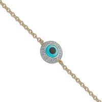 Cervin Blanc Women's 18ct Yellow Gold 0.30ct Evil Eye Diamond Bracelet