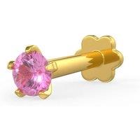 Cervin Blanc Women's Pink Sapphire Nose Stud in 18K Yellow Gold