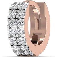 Cervin Blanc Women's 6mm 18ct Rose Gold Double-Row Diamond Cartilage Hoop