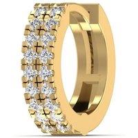 Cervin Blanc Women's 8mm 18ct Yellow Gold Double-Row Diamond Cartilage Hoop Piercing