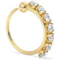 Cervin Blanc Women's 0.28ct Eternity Diamond Nose Hoop in 18K Yellow Gold