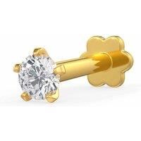 Cervin Blanc Women's 18ct Yellow Gold 0.06ct Solitaire Diamond Nasal Stud Pin