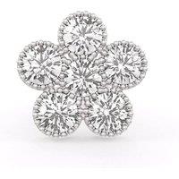 Cervin Blanc Women's 0.33ct Large Daisy Flower Diamond Nose Stud in 18ct White Gold in Silver