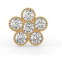 Cervin Blanc Women's 0.33ct Daisy Flower Diamond Cartilage Stud Earring in 18ct Yellow Gold
