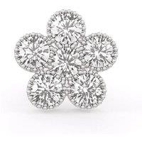 Cervin Blanc Women's 0.33ct Daisy Flower Diamond Cartilage Stud Earring in 18ct White Gold in Silver