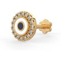 Cervin Blanc Women's Evil Eye Diamond Nose Stud in 18ct Yellow Gold Nasal Piercing