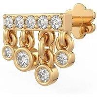Cervin Blanc Women's 0.10ct Waterfall Diamond Nose Stud in 18ct Yellow Gold with Droplets