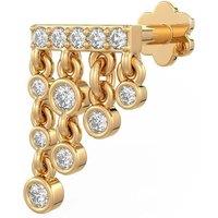 Cervin Blanc Women's 0.12ct Waterfall Diamond Nose Stud in 18ct Yellow Gold with Droplets