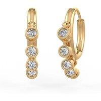 Cervin Blanc Women's 18ct Yellow Gold 0.12ct G VS Diamond Cartilage Hoop Earring