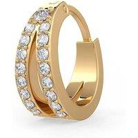 Cervin Blanc Women's 18ct Yellow Gold Diamond Double Eternity Nose Hoop Ring