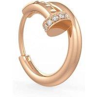 Cervin Blanc Women's 18ct Rose Gold Diamond Nail Ring Nose Hoop