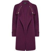 Star by Julien Macdonald Women's Zip Detail Cardigan in Purple | Size: 18-20