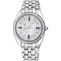 GV2 Women's Palermo, Swiss Quartz Watch, White MOP Dial, 316L Stainless Steel, & Sapphire Crystal in Silver