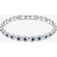 Swarovski Women's Una Angelic Rhodium Plated Blue Crystal Tennis Bracelet 5733401