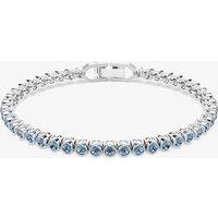 Swarovski Women's Imber Rhodium Plated Blue Crystal Tennis Bracelet 5734239