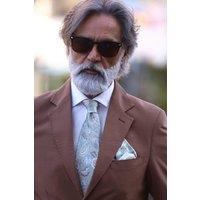 Elizabetta Boutique Men's Medici - Printed Silk Tie in Jade | Size: Standard