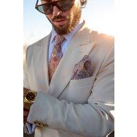 Elizabetta Boutique Men's Medici - Printed Silk Tie in Pink | Size: Standard