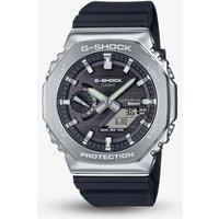 Casio Men's G-Shock Metal Covered 2100 Black & Silver Watch GBM-2100-1AER in Grey