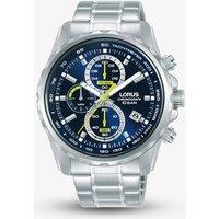 Lorus Men's Mens Blue Green Accents Chronograph Bracelet Watch RM373JX9