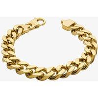 Fred Bennett Men's Everyday Unity Heavyweight Gold IP Curb Bracelet B5444