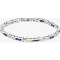 Fred Bennett Men's Stainless Steel Blue Ceramic Link Bracelet B5631