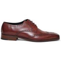 Antique Rogue Men's Leather Oxford Derby Brogue Office Wedding Fomral Dress Shoes - Luca in Burgundy | Size: 9